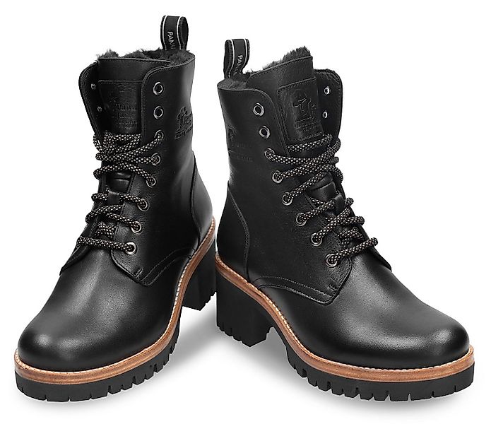 Panama Jack Padma Winterstiefelette, Schnürstiefelette, Blockabsatz, Profil günstig online kaufen