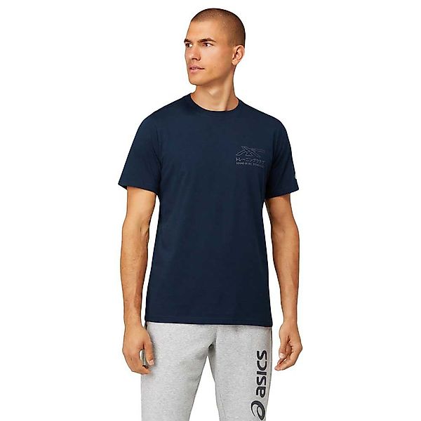 Asics Smsb Graphic Ii Kurzarm T-shirt L French Blue / Dark Grey günstig online kaufen