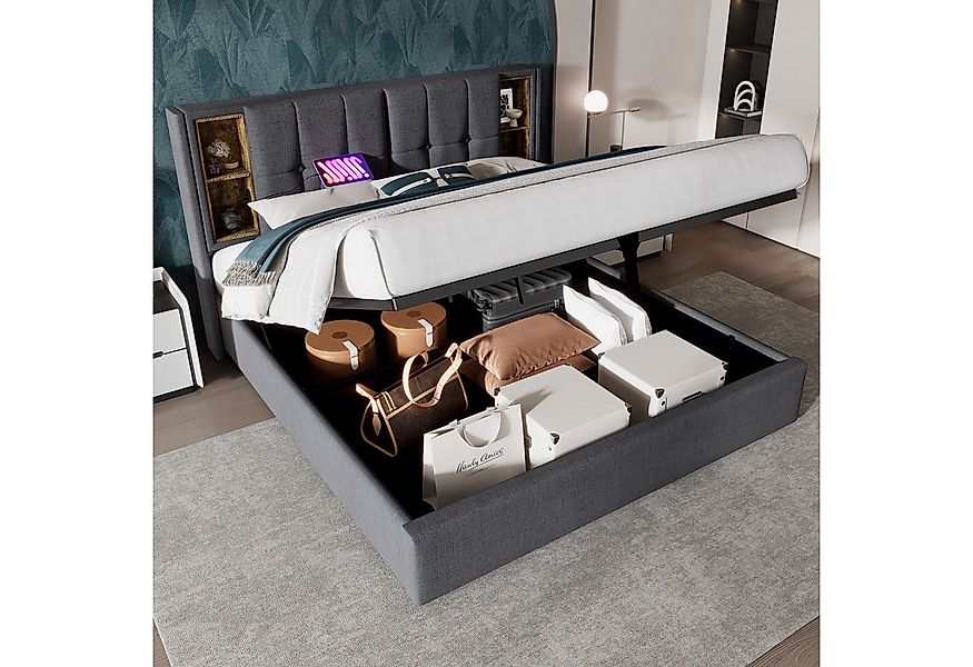 STILVORA Polsterbett 180x200 Bettgestell mit Stauraum,Jugendbett mit Latten günstig online kaufen