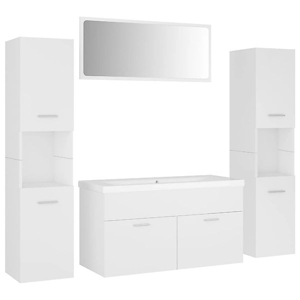 vidaXL Badmöbel-Set Weiß Holzwerkstoff Modell 35 günstig online kaufen