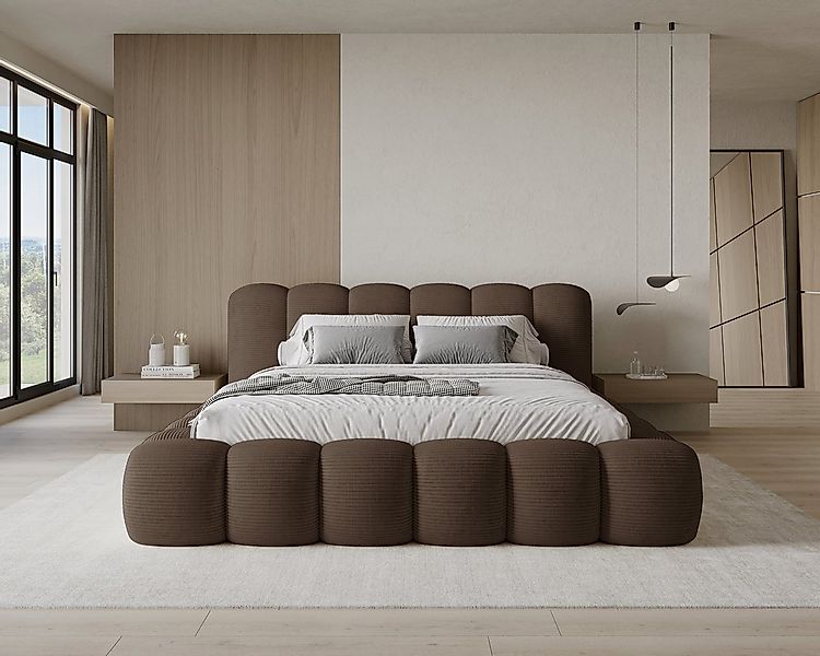 Chilly Möbel Polsterbett Stone Cord Stoff 160x200 cm mit Stauraum Poso 006 günstig online kaufen
