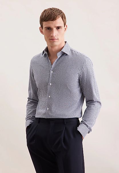 seidensticker Flanellhemd "Schwarze Rose", Shaped 1/1 Kentkragen Karo günstig online kaufen