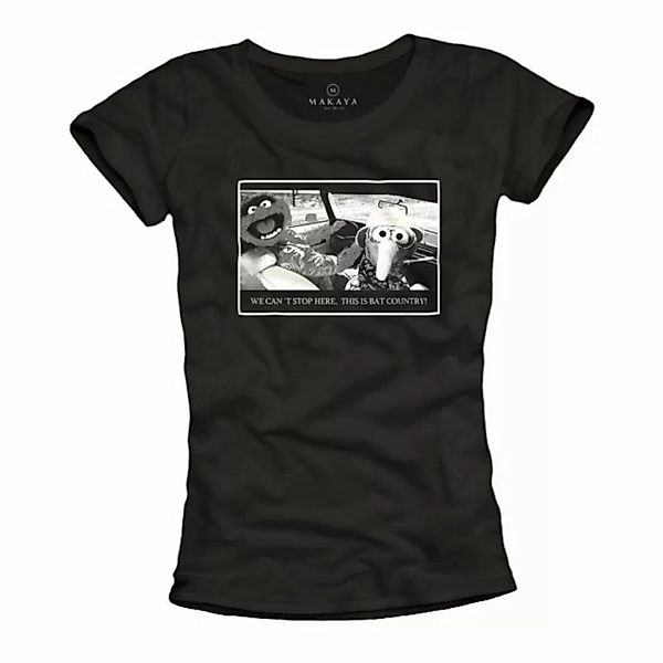 MAKAYA T-Shirt mit Aufdurck Damen Lustig Fear and Loathing Top Damenshirt m günstig online kaufen