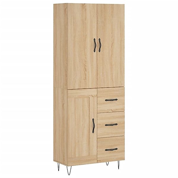 vidaXL Highboard Sonoma-Eiche 69,5x34x180 cm Holzwerkstoff 3198108 günstig online kaufen