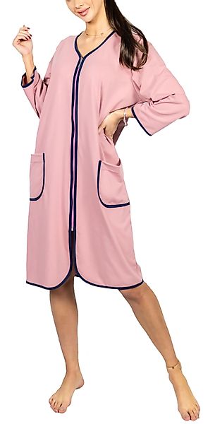 Aquarti Damenbademantel Damen Bademantel Morgenmantel Reißverschluss günstig online kaufen