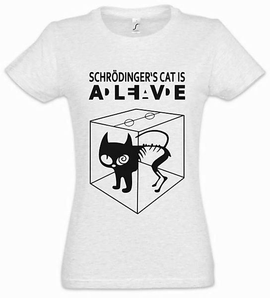 Urban Backwoods Print-Shirt Schrödinger's Cat Is Alive Dead I Damen T-Shirt günstig online kaufen