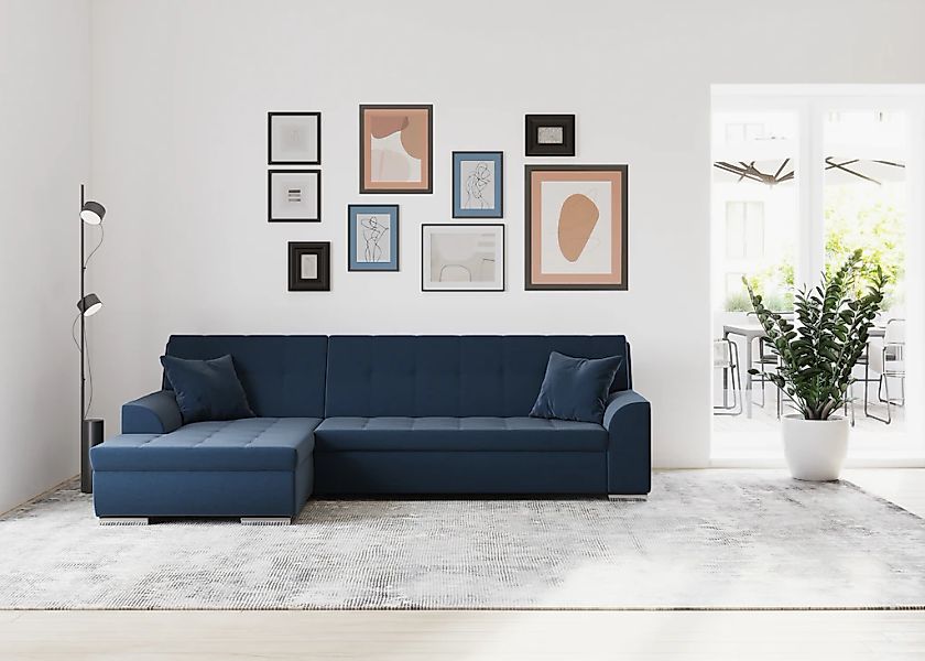 DOMO collection Ecksofa "Treviso viele Bezüge, auch in Cord, L-Form, B/T/H: günstig online kaufen