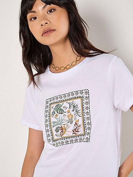 Apricot T-Shirt Tropical Placement Shirt, mit tollem Druck günstig online kaufen