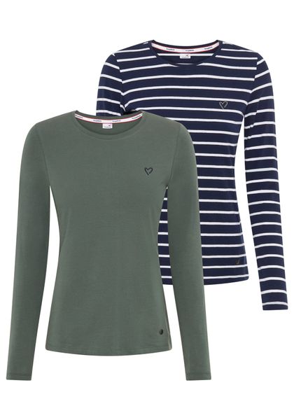 KangaROOS Langarmshirt im Doppelpack, gestreift + günstig online kaufen