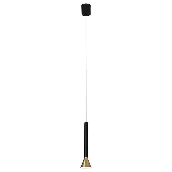 LED Pendelleuchte Danka in Schwarz und Gold günstig online kaufen