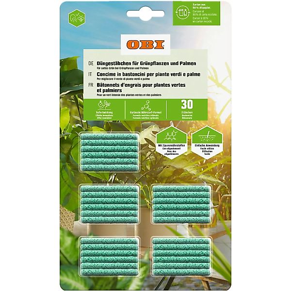OBI Düngestäbchen für Grünpflanzen 30 Stäbchen günstig online kaufen