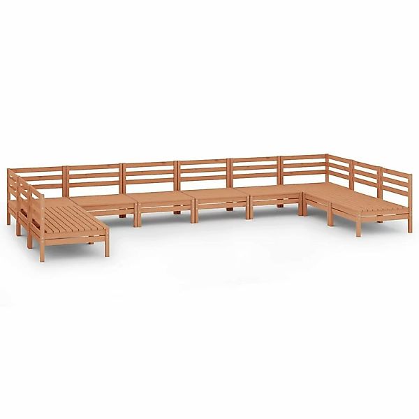 10-tlg. Garten-lounge-set Honigbraun Massivholz Kiefer günstig online kaufen