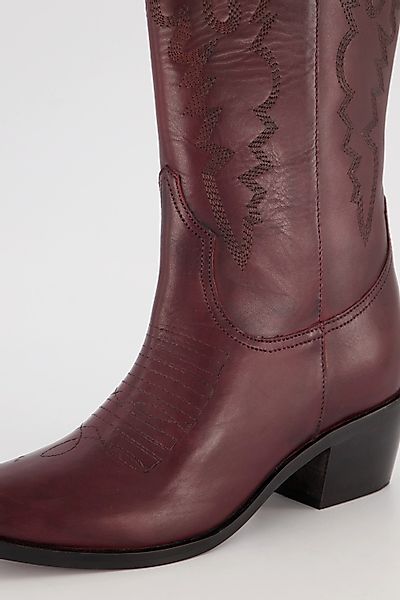Ulla Popken Leder-Cowboystiefel 3 XL-Schaft Stickerei günstig online kaufen
