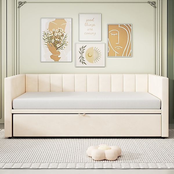 Odikalo Schlafsofa Polsterbett Ausziehbar 90/180*200cm Lattenrosten günstig online kaufen