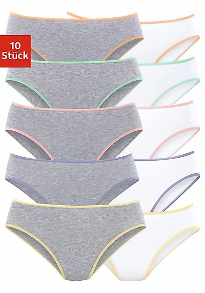 petite fleur Bikinislip, (10er-Pack), aus elastischer Baumwolle günstig online kaufen