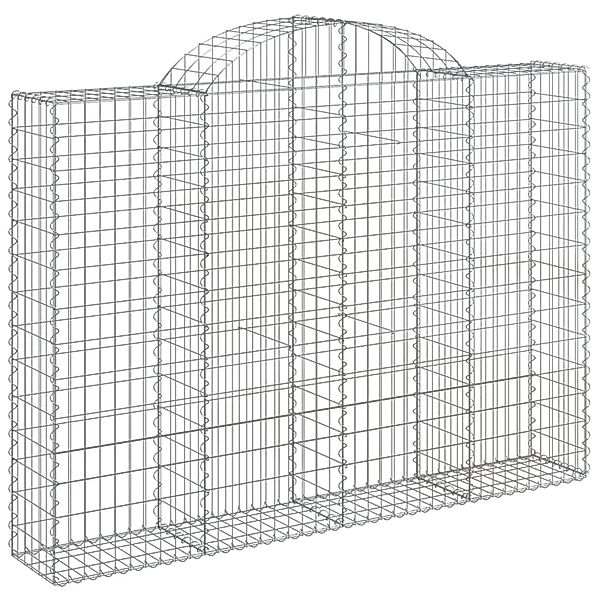 vidaXL Gabionen mit Hochbogen 11Stk 200x30x140/160cm Eisen 1665982 günstig online kaufen