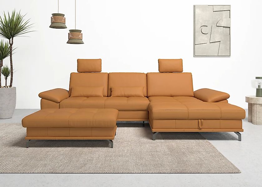 PLACES OF STYLE Ecksofa "Costello L-Form, B: 301 cm mit Sitztiefen-, Armtei günstig online kaufen