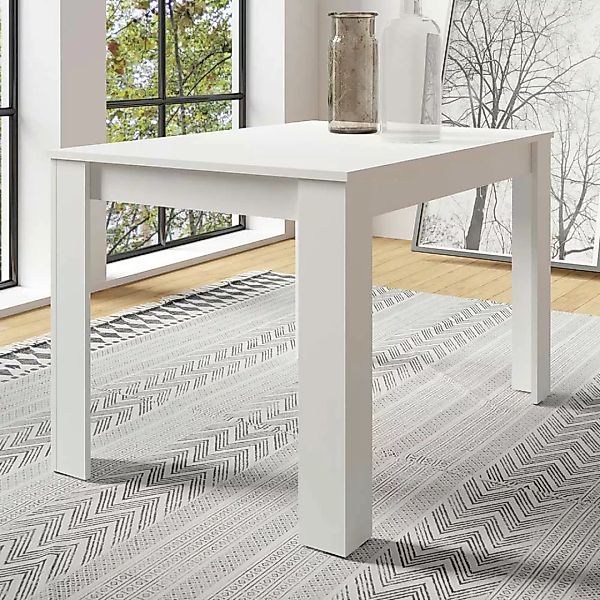 Weißer Tisch in modernem Design pflegeleicht melaminbeschichtet günstig online kaufen