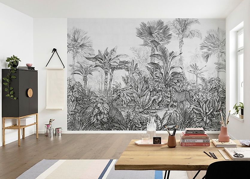 Komar Vliestapete »Digitaldruck Vlies - Léopards - Größe 350 x 250 cm«, bed günstig online kaufen