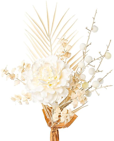 Kunstblumenstrauß Peonien-Mix-Bund Bouquet, Creativ green, Höhe günstig online kaufen