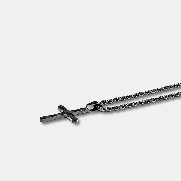 CRBNCNCPT Kette mit Anhänger Carbon Kreuz Anhänger mit Edelstahl Kette, Cro günstig online kaufen