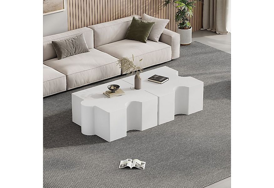 HAUSS SPOLE Couchtisch Couchtisch-Set in Puzzleform, 2-teiliges modulares D günstig online kaufen