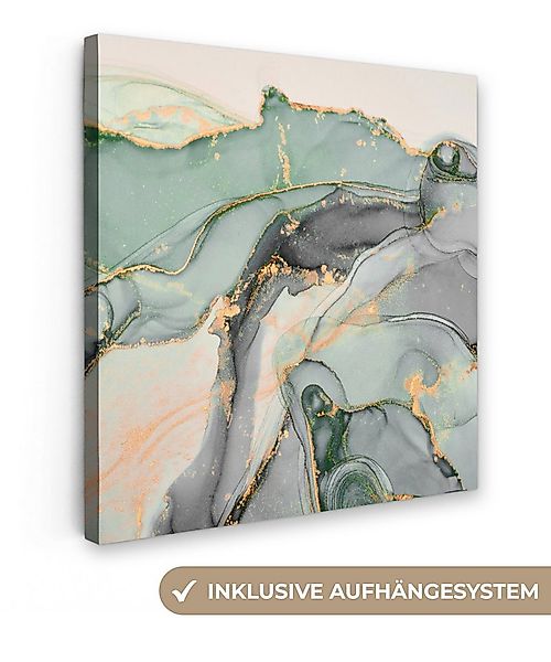 OneMillionCanvasses® Leinwandbild Gold - Marmor - Grün - Luxus - Glitzer - günstig online kaufen