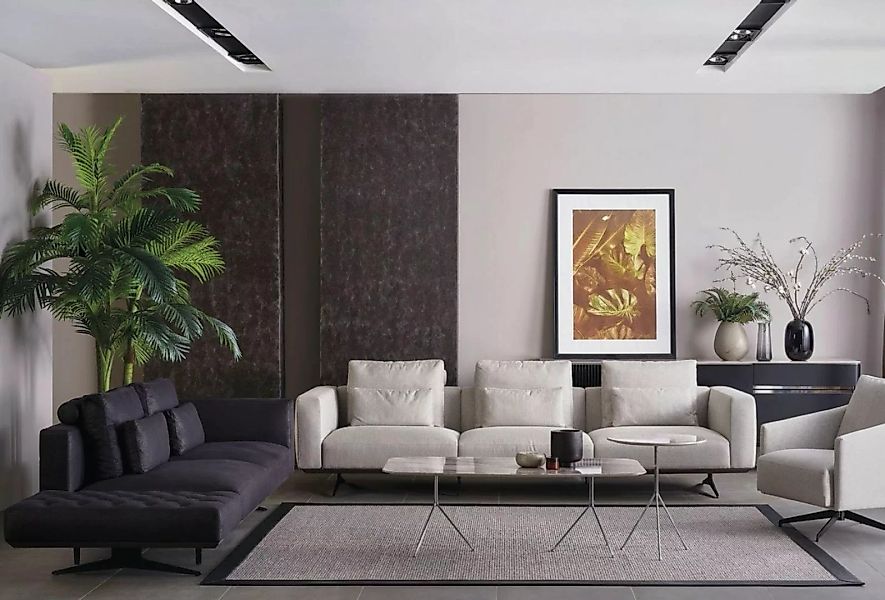 JVmoebel Sofa, Sofagarnitur 4 3 1 Textil designer 2x Couchtisch Sofa Couch günstig online kaufen