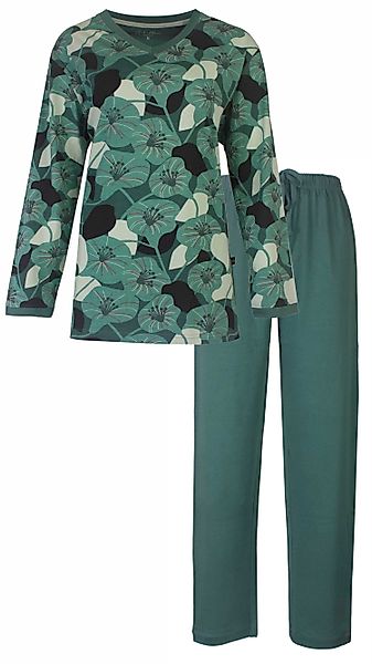 Medaillon Schlafanzug Damen Pyjama lang (2 günstig online kaufen