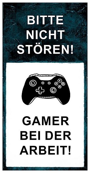 Levandeo® Wandbild, Wandbild 20x40cm Gamer Spruch Wandschild Zockerzimmer W günstig online kaufen