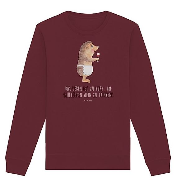 Mr. & Mrs. Panda Longpullover Igel Wein Größe M - Burgundy - Geschenk, Tier günstig online kaufen