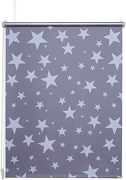Seitenzugrollo Druck Sterne, Liedeco, verdunkelnd, ohne Bohren, freihängend günstig online kaufen