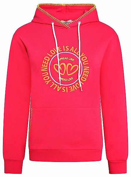 Zwillingsherz Sweatshirt, Kapuze, Kontrast-Stitching, Langarm, Kängurutasch günstig online kaufen