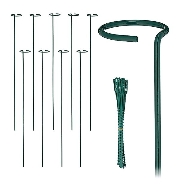 relaxdays Rankhilfe Pflanzstäbe aus Metall 10er günstig online kaufen
