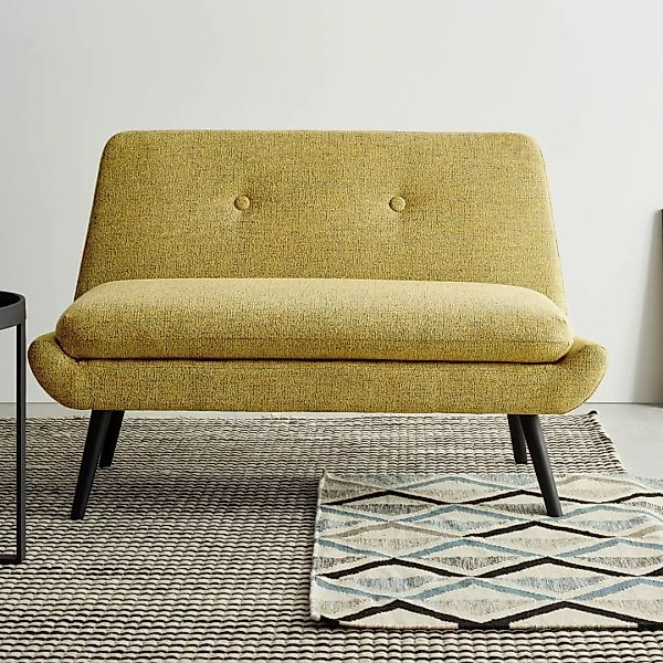 Jonny 2-Sitzer Sofa, Vintage-Gelb - MADE.com günstig online kaufen