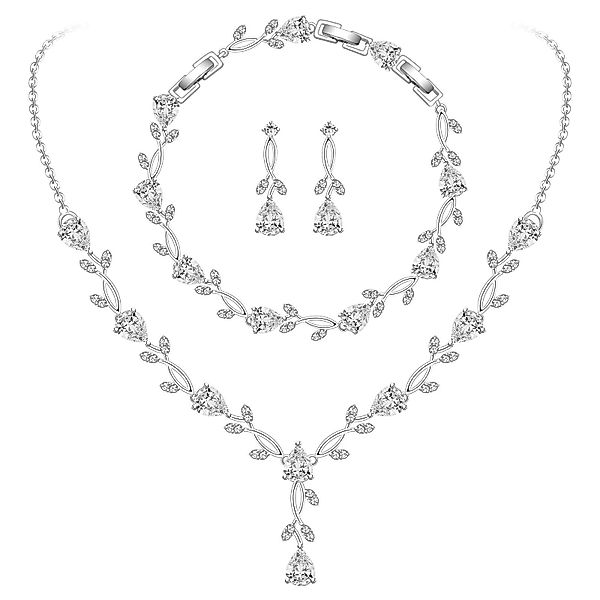 RWEUOQ Schmuckset Hochzeitsschmuck-Sets, Brautjungfern-Schmuck-Sets (3-tlg. günstig online kaufen
