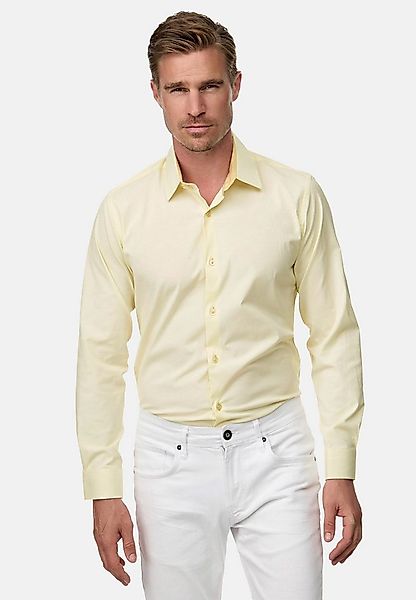 Rusty Neal Langarmhemd mit farblich abgesetztem Innenkragen günstig online kaufen