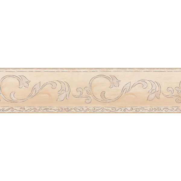 Bricoflor Selbstklebende Bordüre für Küche im Landhausstil Beige Tapetenbor günstig online kaufen