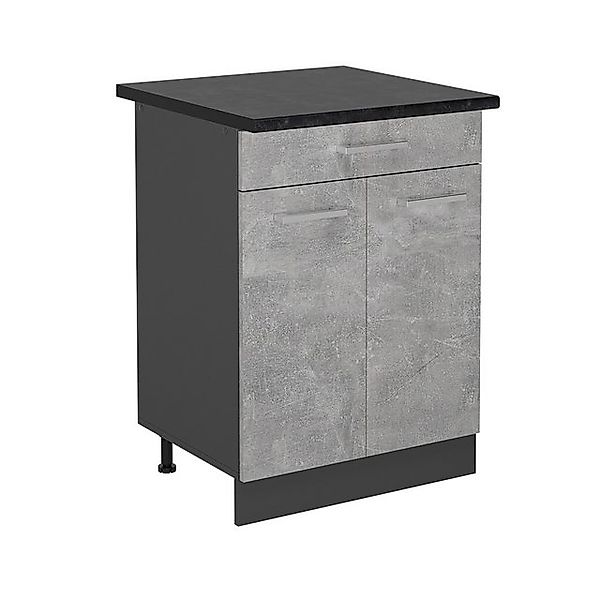 Vicco Unterschrank R-Line, Beton/Anthrazit, 60 cm, günstig online kaufen
