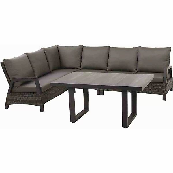 Siena Garden Gartenlounge-Set "Taranto Eckset", Alu, matt-anthrazit, inkl. günstig online kaufen