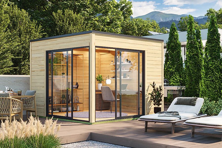 Nordic Holz Gartenhaus "Palermo 3", mit großen Glasflächen günstig online kaufen