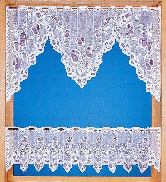 Weckbrodt Scheibengardine "Eva" Stangendurchzug 1 Stk. tlg. Bistro, Jacquar günstig online kaufen