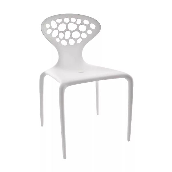 Moroso - Supernatural Stuhl mit Löchern - reinweiß RAL9010/matt/BxHxT 49x81 günstig online kaufen