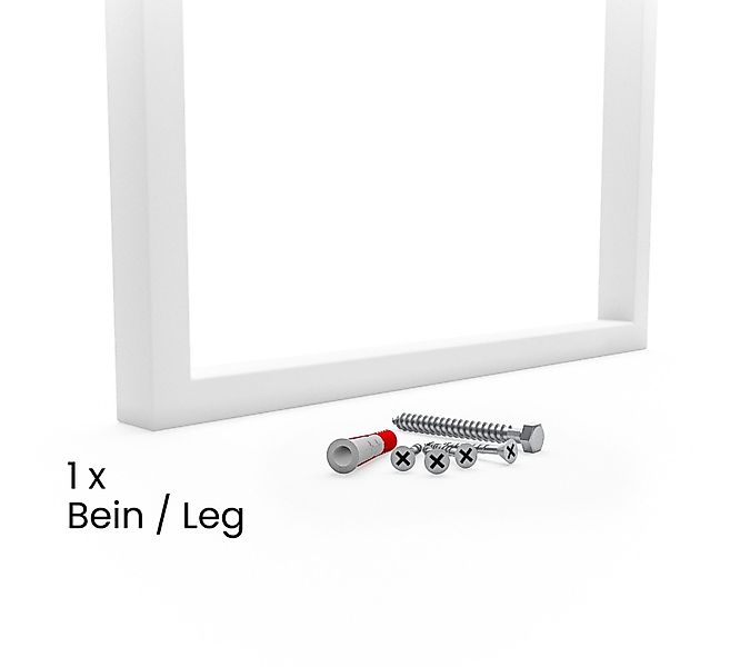 HEVVA Gestell Doppel-Waschtisch NECKAR 25 cm Tief 2er Set Weiß günstig online kaufen