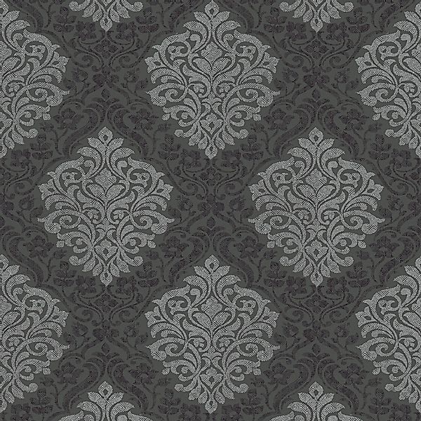 Bricoflor Neobarock Tapete in Schwarz Grau Moderne Barock Tapete Ideal für günstig online kaufen