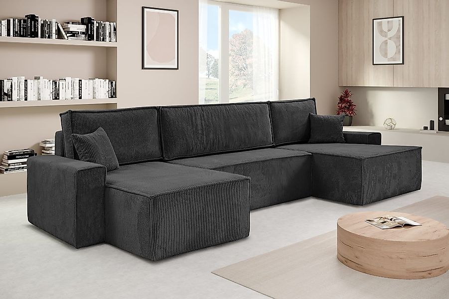 Beautysofa Ecksofa mit Bettkasten, im Cordstoff günstig online kaufen