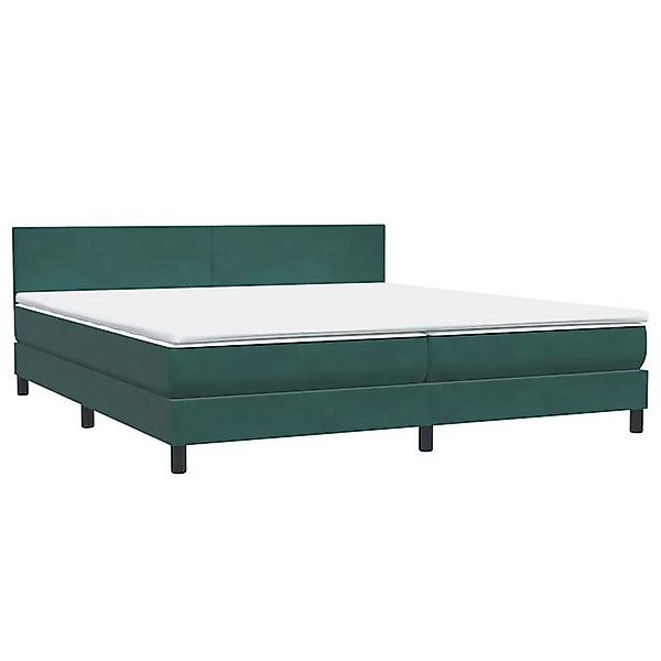 vidaXL Bett Boxspringbett mit Matratze Dunkelgrün 180x210 cm Samt günstig online kaufen