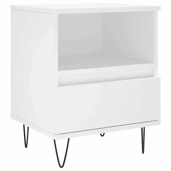 vidaXL Nachttisch Weiß 40x35x50 cm Holzwerkstoff Modell 8 günstig online kaufen