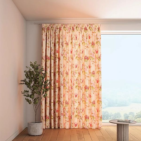 Vorhang mit Kräuselband, creme-rosa, Londres (143-87) günstig online kaufen