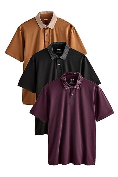 Next Poloshirt Regular Fit Kurzarm-Poloshirts, 3er-Pack (3-tlg) günstig online kaufen
